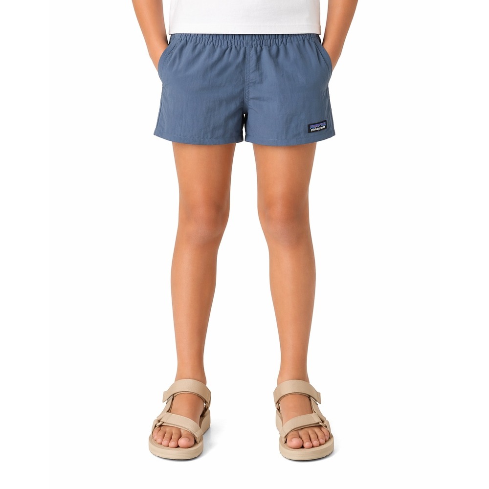 Patagonia Kids' Baggies Shorts Utility Blue 4" Unlined Size Large NWT